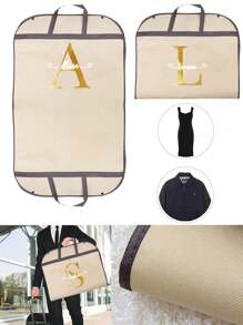 1pc Customized Portable Dustproof 1pc 1pc Clothing Covers Personal Tailor Nonwovens Waterproof Clothes Dust Cover Tote Bags Personalized Custom Pattern Name Initials A To Z Letter Clothes Dust Case Dress Protector Garment Bags Outdoors Close Organizer Dress Cover Suit Coat Storage Bag Garment Bags Wardrobe Hanging Garment Protector Cover Bag