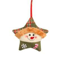 Đồ trang trí Giáng sinh 1 cái Đồ trang trí cây thông Noel hình ông già Noel và tuần lộc, Đồ trang trí ngôi sao năm cánh bằng vải nhung sáng tạo - Nhiều màu - Xem 10