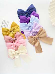 Ensemble de 9 pièces Pince à cheveux avec nœud ruban de couleur unie, pince à cheveux avec nœud satin de style doux, pince à cheveux pour l'arrière de la tête, pince à cheveux pour queue de cheval, pince pour le haut de la tête, pince à cheveux crocodile, style saisonnier, accessoires pour cheveux Saint-Valentin en cadeau pour couple