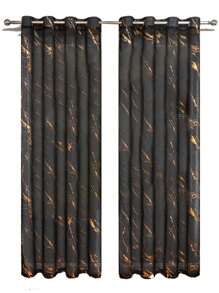 طقم ستائر شفافة بطبعة رخام قطعتان، مطبوعة بورق الذهب، أوراق ذهبية مجردة، ستارة شفافة للخصوصية لغرفة النوم والمعيشة