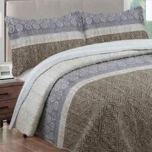 Double Bedspread Kit + 2 Pillowcases Patchwork Tamisa 4 - 彩色 - 查看 2