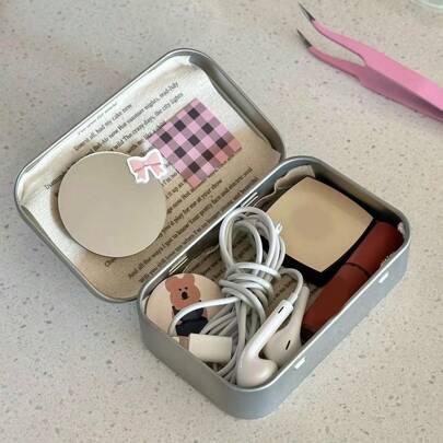 Manualidad de carteras Altoid para decorar la caja de almacenamiento de la fiesta de cumpleaños: caja de almacenamiento con pegatinas, caja de almacenamiento de cuentas, cajas de hierro plegable mini para organizar alfileres para dibujo, uñas, arte, cuentas, pendientes y artesanía de joyería