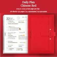 2025 Simplified Schedule Today's Plan Notebook Diary A4/A5 Learning Travel Office Plan Calendar One Page Per Day PLANNER - Multicolor - View 15