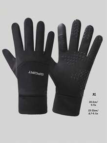Musion 1pc/2pcs/3pcs Unisex Winter Outdoor Sports Skiing Gloves Waterproof Windproof Driver Gloves Touch Screen Warm Driving Riding Black Gloves Hand Warmers
