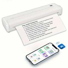 C31 无线便携式 A4 热敏打印机和 1 包打印纸（100 张），多功能迷你 A4 便携式打印机，用于打印图像、照片、文本、文档、考试、试卷 - C31無線便攜式A4熱感印表機和一本列印紙(100張) - 查看 5