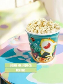 3 Litre Popcorn Jar For Children, Children's Theme, Ideal For Parties - 海洋 - 查看 1