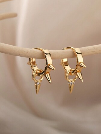 1 Pair Unisex Gothic Style Citrus Shaped Stud Earrings, Hip-Hop Earrings For Party/Club