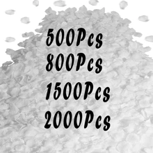 800 片白玫瑰花瓣、人造花瓣、婚礼花卉装饰订婚派对、卧室 500/1500/2000/4000/10000 片、婚礼装饰、家居装饰、房间装饰
