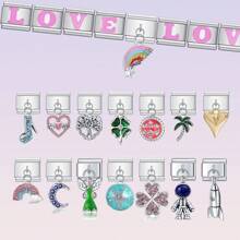 2024年義大利風格鋼鐵手鍊與鋅合金吊墜，DIY - 彩色 - 查看 19