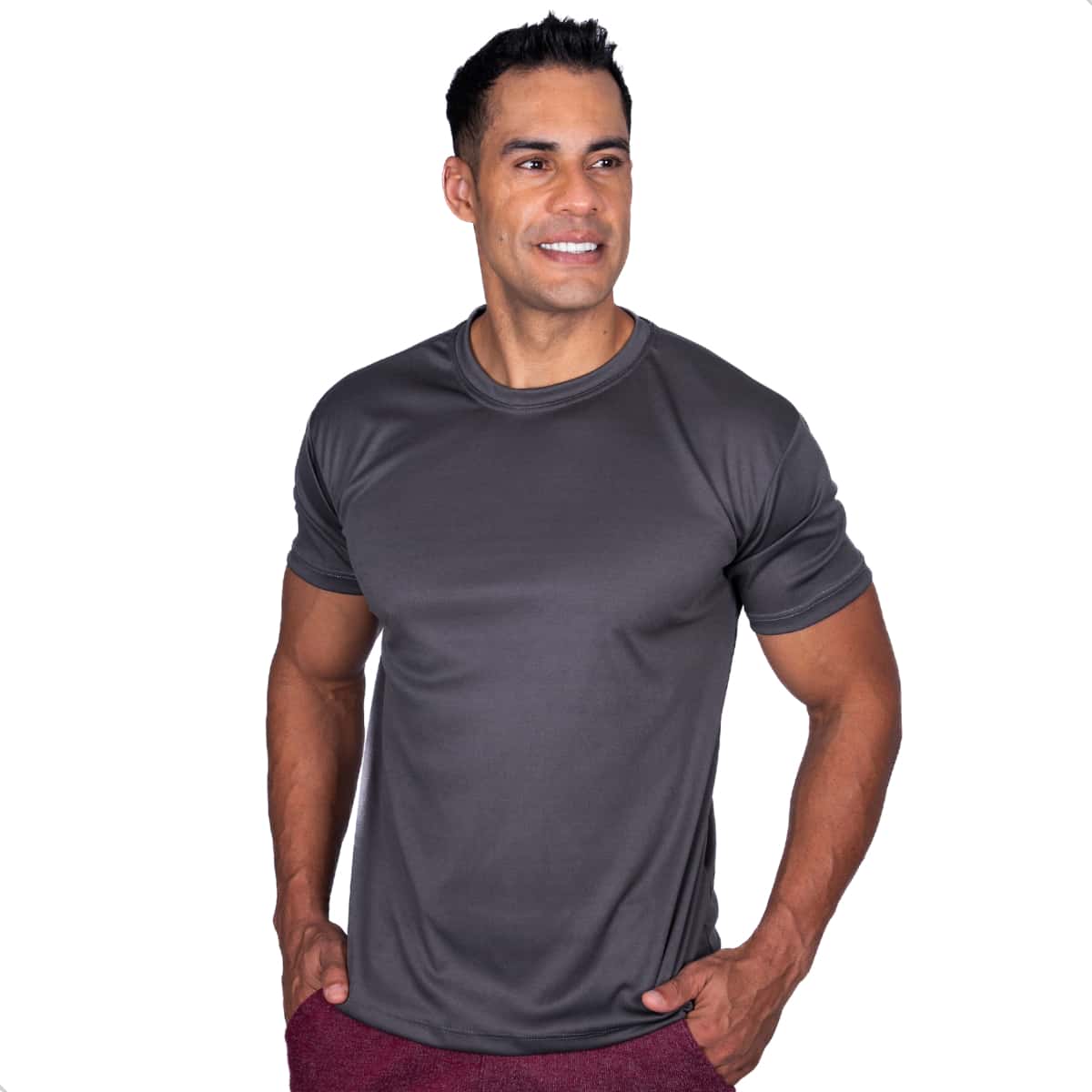 Camiseta Masculina Manga Curta Fitness Slim Para Treino Acad