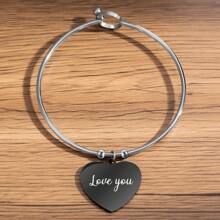 Personalisiertes Herz-förmiges Foto-Armband, schwarzes Edelstahl-Herz-Armband, personalisiert für Familie, Haustier, Schwarz-Weiß-Foto, Geburtstagsgeschenk, Urlaubsgeschenk Valentinstag