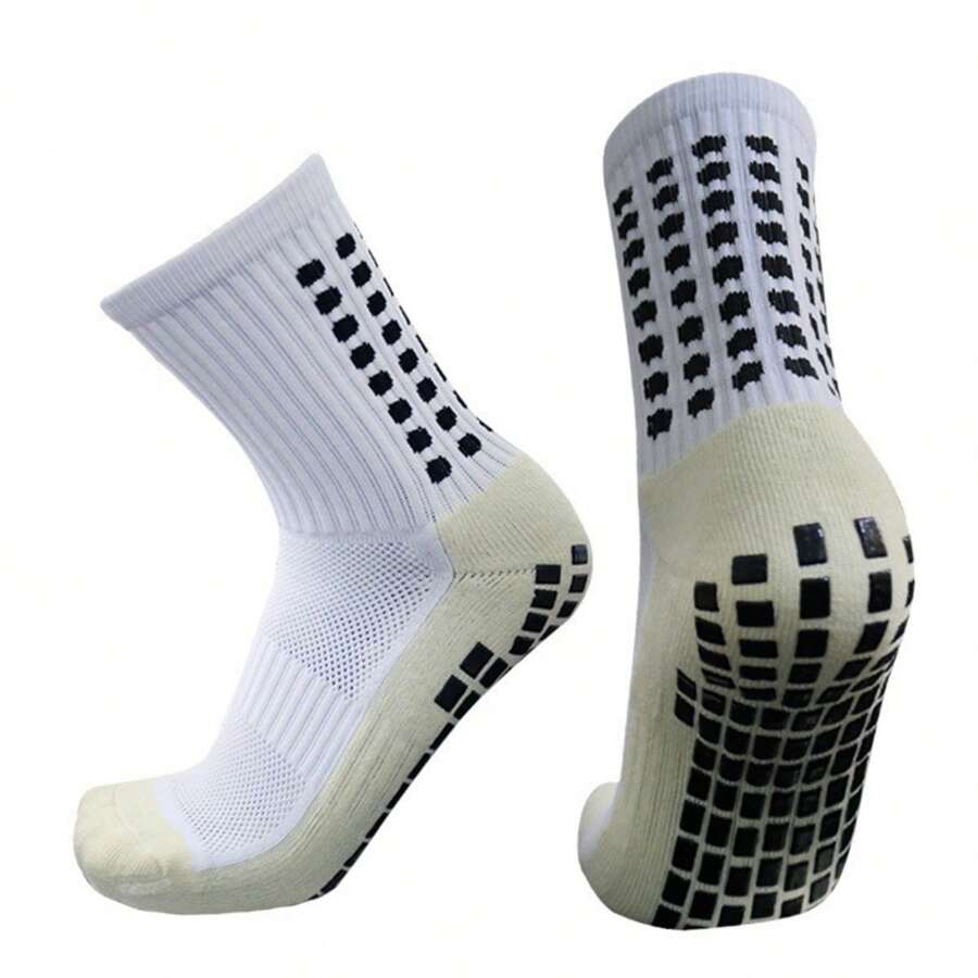 Professional Football Socks Sports Anti-Slip Silicone Breathable - trắng - Xem 1