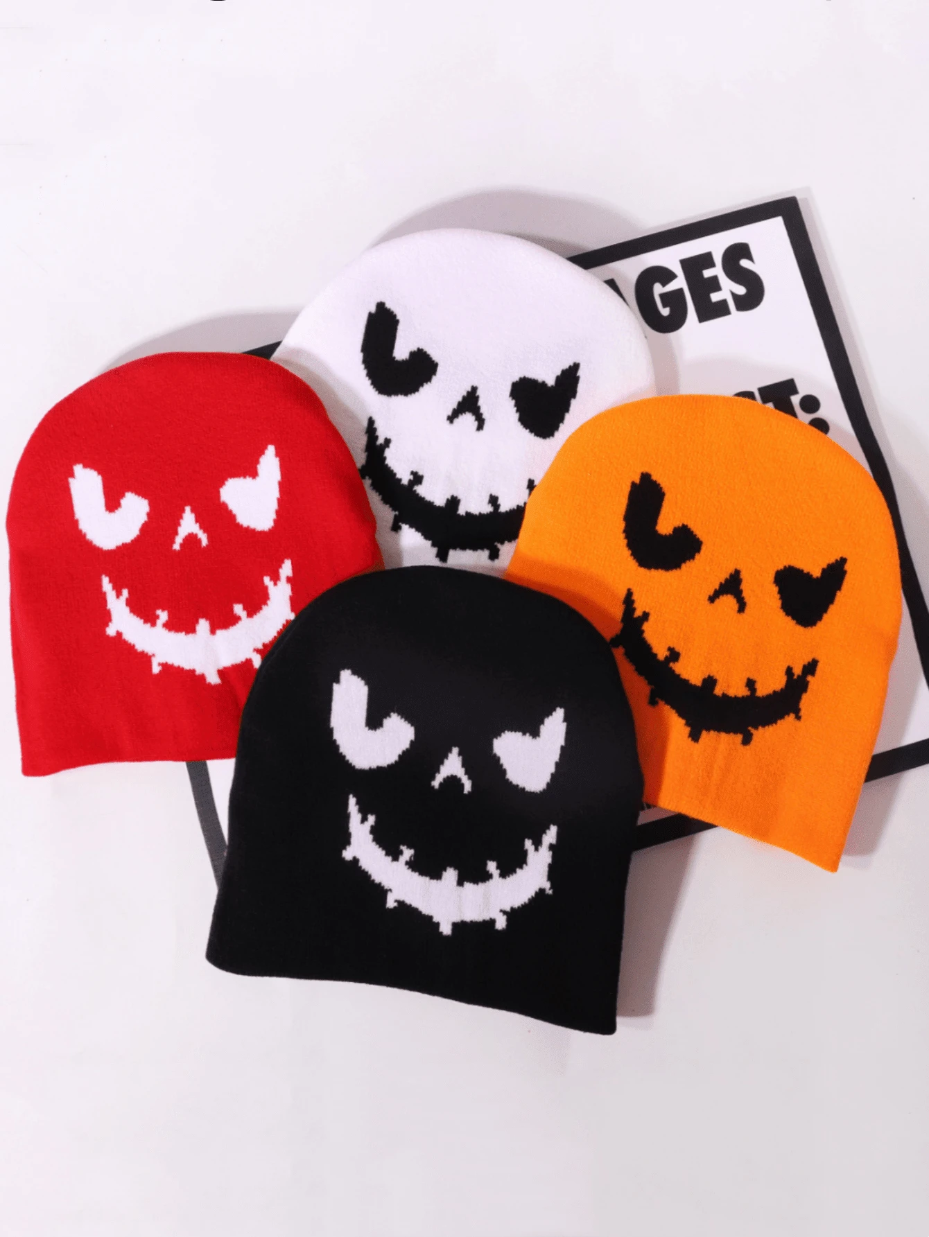 1pc Halloween Funny Pumpkin Smiling Face Pattern Knitted Hat, Personalized Comfortable Warm Hip Hop Hat, Personalized All Match Festive Atmosphere Hat, Suitable For Men And Women Halloween Gifts