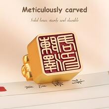 1 con dấu tên 12 cung hoàng đạo phương Đông bí ẩn tùy chỉnh, đồ trang trí năng lượng phương Đông, con dấu trưng bày sự giàu có cao cấp, quà tặng sinh nhật sáng tạo - chó hoàng đạo - Xem 3