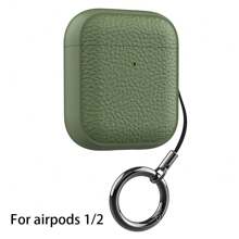 Funda protectora de TPU y piel sintética compatible con iPad 1/2, Pro, Pro 2, 3, 4, con apariencia de moda, proporciona protección completa, incluye llavero - Verde militar - Ver 7