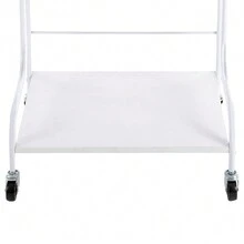 CNCEST Rolling Trolley, Beauty Salon Nail Or Foot Bath Spa Portable Trolley Cart With Wheels & Foot Pad, Foot Rest Pedicure Manicure Funiture Massage Table Salon For Hair Salons, Family Bathrooms - Black+White - View 6