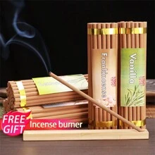 44 piezas Surtido extra grande de varitas de incienso - Incienso, sándalo, hierba de limón, vainilla, cada varilla se quema hasta 2 horas, excelente para el hogar, cafetería, yoga, meditación, fitness y regalos de cumpleaños, graduación, decoración del hogar, decoraciones navideñas, decoración de la habitación, regalos de Navidad - 44 unidades (1 barra puede iluminarse durante 2 horas) - Ver 2