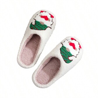 2024 New Christmas Dwarf Cartoon Warm Winter Slippers For Men&Women Couples Indoor Home Slippers