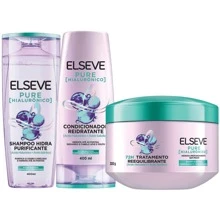 Shampoo And Conditioner Kit 400 Ml + Elseve Pure Hyaluronic Treatment Mask - 淺灰紫 - 查看 1