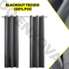 Blackout Curtains In Thick PVC Fabric 2.80 X 2.30m Wholesale Colors Bedroom Blackout - 灰色 - 查看 5