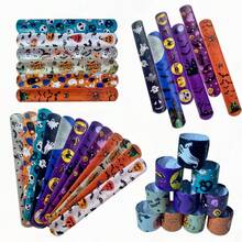 12 chiếc vòng tay Giáng sinh hình chữ thập, hình ông già Noel, hình tuần lộc, hình ông già Noel, trang trí tiệc cho trẻ em, hình động vật kỷ Jura, thước kẻ. - Nhiều màu - Xem 3