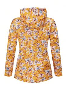 Chaqueta con capucha de doble cara para mujer de Giolshon en color crema - Diseño reversible estampado, casual y de moda, adecuada para capas diarias en otoño/invierno - Amarillo - Ver 2