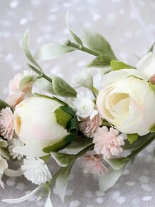 1 pieza Cinturón para mamá - Faja de maternidad hecha a mano con flor y diadema con rosa para novia, niña de las flores, accesorios para sesión de fotos de maternidad, cinturones con flores para mujeres en bodas, cinturón para baby shower, faja floral para sesión de fotos de maternidad, regalos para fiesta de bienvenida del bebé y descubrimiento del género - Multicolor - Ver 10