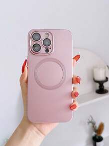 Compatible With IPhone 16 Pink Magnetic Phone Case Compatible With IPhone 15/15Plus/15Pro/15Promax - Rose Gold - View 1