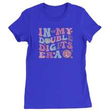 In My Double Digits Era Retro 10 Year Old 10th Birthday Womens T-Shirt - 黑色 - 查看 9