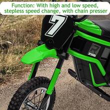 Electric Dirt Bike, 350W Electric Motorcycle-Up To 14.29MPH, 2-Speed Modes Motorcycle For Kids Ages 3-10, Max Weight 135 Lbs - 綠色 - 查看 7