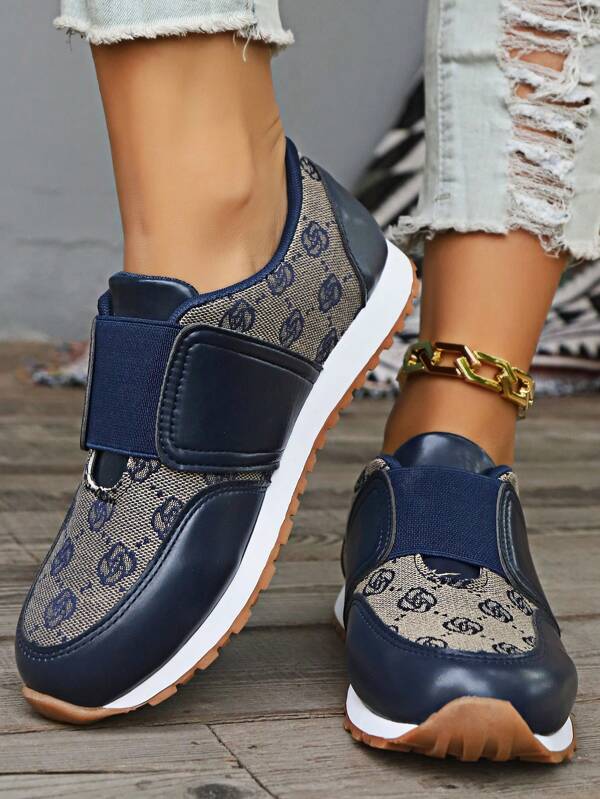 Damskie modne, drukowane, codzienne buty sportowe, lekkie, elastyczne, wsuwane, sportowe buty do biegania