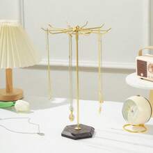 轻质奢华铁艺饰品架，可拆卸旋转金属珠宝展示架，简约家居珠宝收纳架 - 多色 - 查看 5