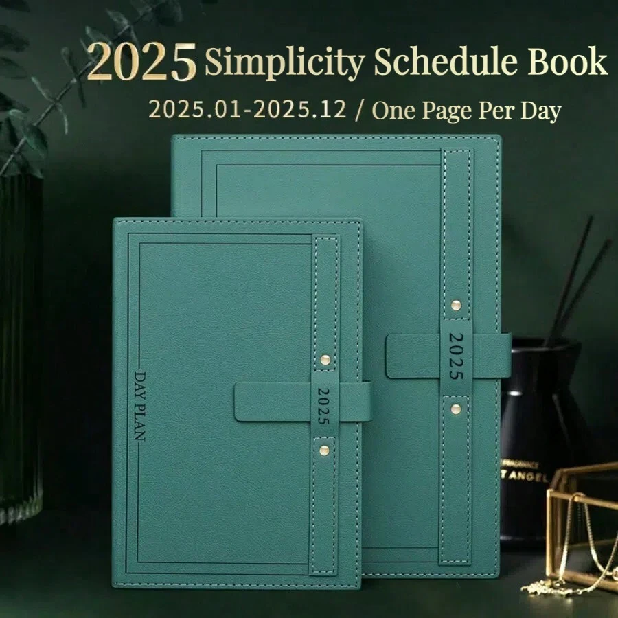 2025 Simplified Schedule Today's Plan Notebook Diary A4/A5 Learning Travel Office Plan Calendar One Page Per Day PLANNER - Multicolor - View 1