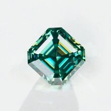 一颗 100% 莫桑石 绿色 D 色阿斯切切割 VVS1 莫桑石裸石，附有 GRA 证书 - 綠色 - 查看 2