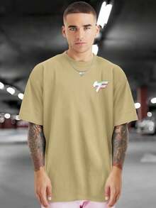 BE 100% Cotton Front And Back Printed T-Shirt GPJ1 - Màu Khaki - Xem 2
