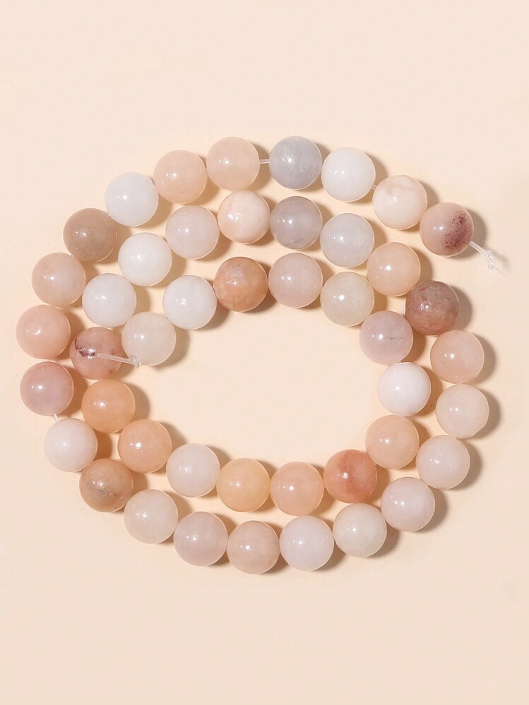 天然粉瑪瑙圓形珠子散珠，適用於珠寶製作，適合DIY手鍊項鍊，有4mm、6mm、8mm、10mm可選 - 粉色 - 查看 9