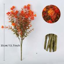 1pc/2pcs Artificial Plants Bouquet With Eucalyptus Leaves, Leaves, Lavender, Simulated Fall Leaf Fake Plants, Used For Diy Flower Wall, Scene Layout, Living Room And Bedroom Vase Flower Arrangement, Wedding, Party, Home Decoration, Desk Stuffing.Halloween Decoration Autumn Leaf Harvest Thanksgiving Christmas Supplies, Home Decor,Table Decor,Farmhouse Decor,Fall Autumn Decor Christmas Decorations Room Decor - Style a - View 17
