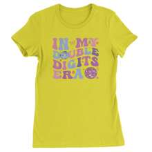 In My Double Digits Era Retro 10 Year Old 10th Birthday Womens T-Shirt - 黑色 - 查看 11