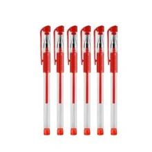 6-15pcs European Standard Neutral Pen Carbon Office Signature Pen 0.5mm Bullet Head Red Blue Black Student Stationery Back To School