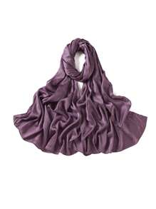 1 Peça Acessórios de Abaya de Alta Qualidade em Cor Sólida para Senhoras, Lenço de Crepe de Cetim de Seda com Brilho de Pedrinhas Strass, Xale Brilhante e Cintilante, Faixa para Cabeça de Mulher