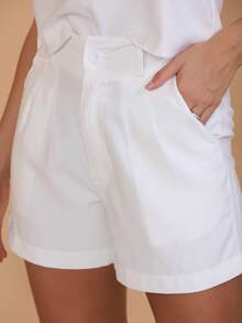 KY FASHION Women's Deep V Neck Tank Top And Shorts Set Custom Made - 白色 - 查看 7