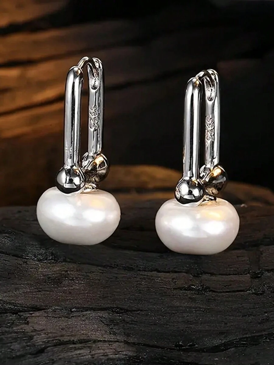 1 Pair Elegant 925 Sterling Silver Hoop Earrings Party Anniversary Ear Jewelry For Women Gift Fine Jewelry - 1# - View 1