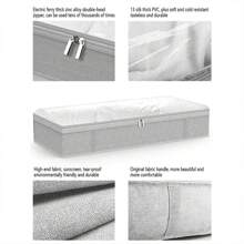 1 件/2 件床下储物箱、壁橱整理器和储物箱、可折叠床下储物袋，用于存放毯子、毛巾、棉被、毛衣、亚麻床单、开学季学生校园储物 - 深灰色 - 查看 5