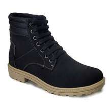 American Shoes Ferrutini Vegan Combat Boot - 黑色 - 查看 4