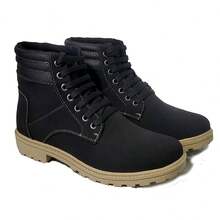American Shoes Ferrutini Vegan Combat Boot - 黑色 - 查看 3