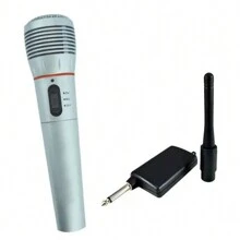 Professional Wireless Microphone Wireless Noiseless Silver Wg307 - Bạc - Xem 1