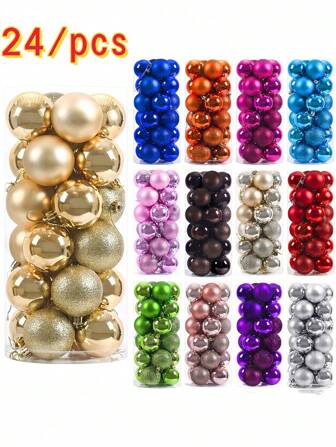We Recommend Double Checking The Size When Purchasing,24Pcs Christmas Balls Ornaments For Xmas Christmas Tree - Shatterproof Christmas Tree Decorations Hanging Ball For Holiday Wedding Party Decoration (1.1in,1.57in,2.36in)Christmas Decorations For 2024 Best Gifts Birthday Home Decor Room Decor Winter Christmas Decorations Home Christmas Gifts Christmas Decor