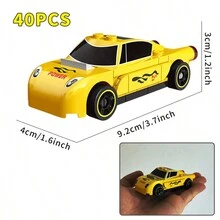 Juguete de coche de carreras mini creativo DIY, bloques de construcción educativos, regalos de fiesta, adecuados para niños de 6+ años, hechos de plástico ABS, regalos de invierno, coches de juguete, coches de bloques, juguetes de coches - Multicolor - Ver 17