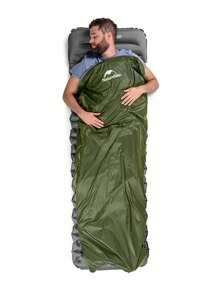 Naturehike Saco de dormir ultraligero mini sobre tipo de envoltura modelo LW180, portátil - Verde militar - Ver 1