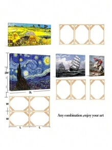 Portarretratos de madera con clip para póster, DIY, elementos de decoración del hogar - Multicolor - Ver 6